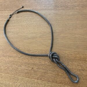 Pewter Silver Knot Necklace